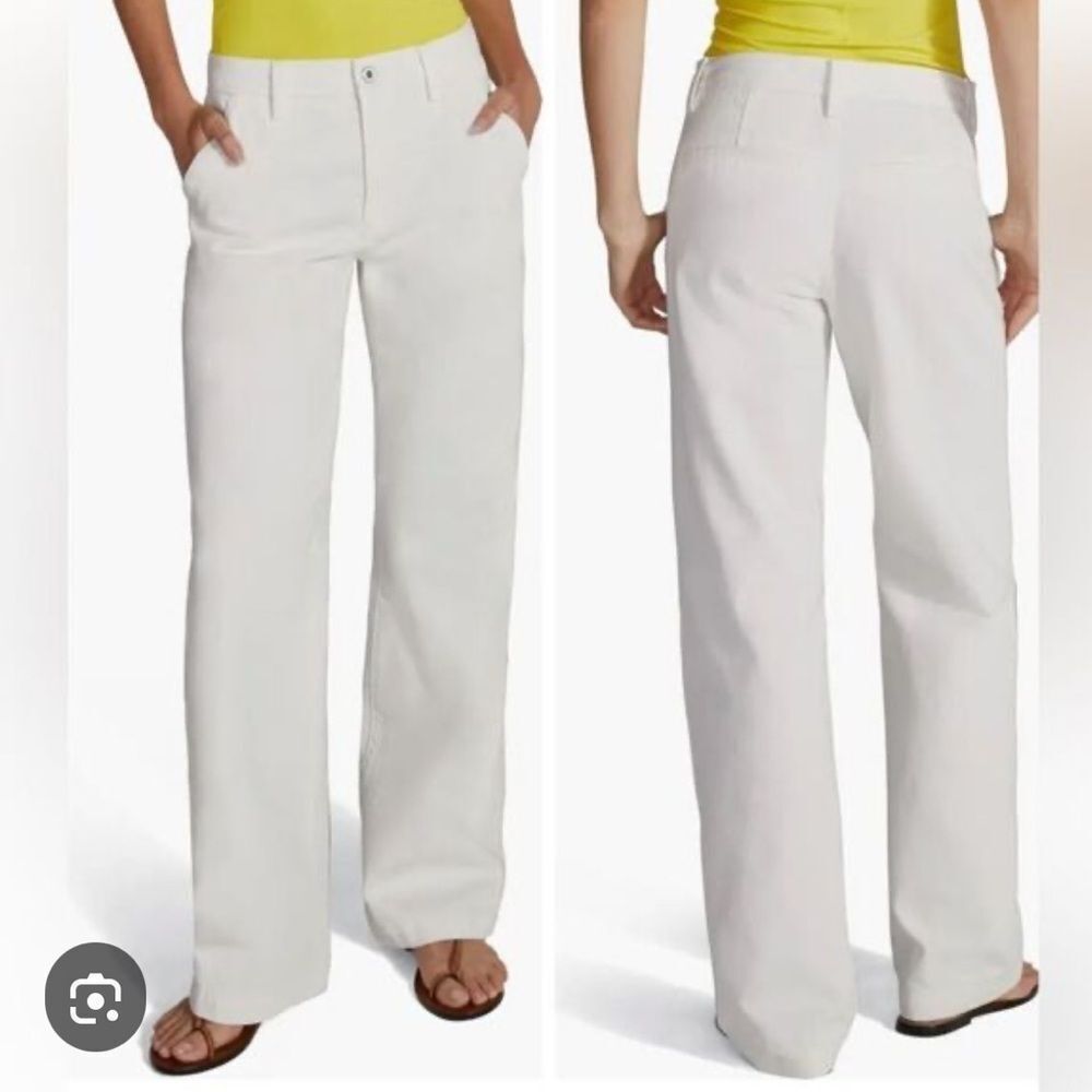 NWT  Favorite Daughter THE TAYLOR LOW RISE TROUSER in snow white